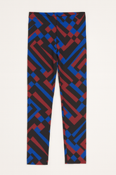 (Ages 7-9)Girl Geometric Print Full-Length Tights -Stretch & Comfort Fit